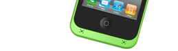 ＋M Battery iPhone4/4S バッテリー内蔵ケース グリーン[MB01-GR] × グリーン [MB01-GR]