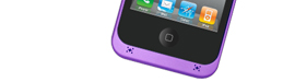 ＋M Battery iPhone4/4S バッテリー内蔵ケース パープル[MB01-PU] × ブルー [MB01-BL]