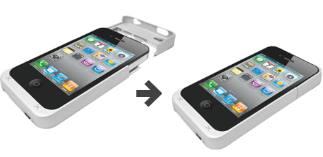 +M Battery for iPhone4/4S MB01 iPhone4S 装着方法