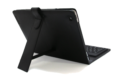 iPad2 Bluetooth Keyboard ブラックレザーケース背面