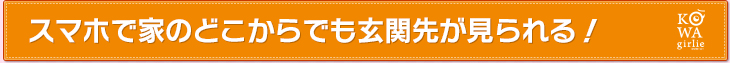 スマホで家のどこからでも玄関先が見られる！